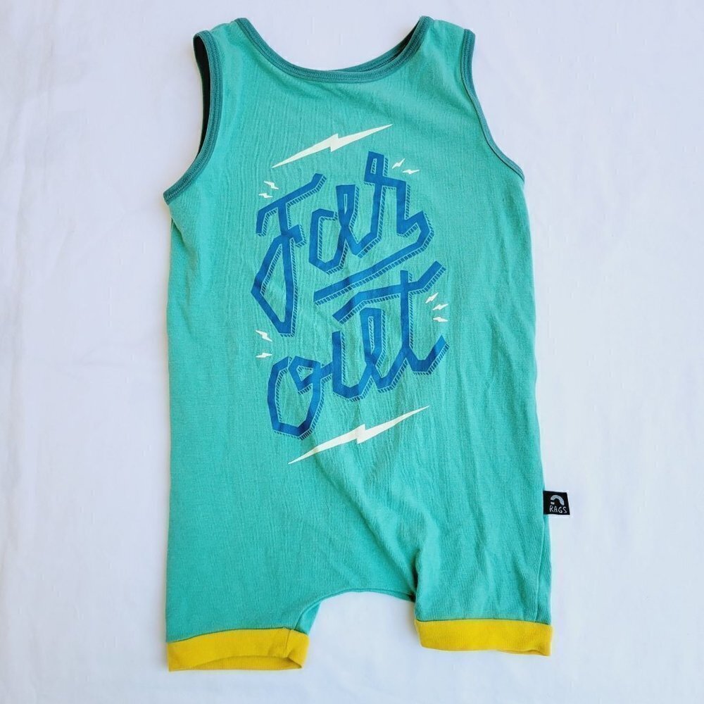 Rags Baby Far Out Shortie Tank Romper - size 12/18 Months